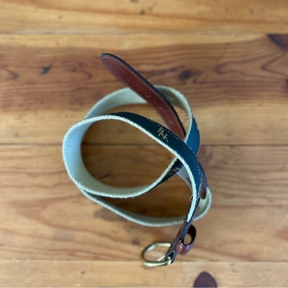 Barrons Hunter Belt Size 36 Hawks Ridge Golf Club Embroidered Green Leather - Picture 2 of 9